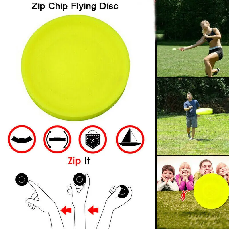 

Color Mini Pocket Flexible Zip Chip ZipChip Flying Disc Soft New Spin in Catching Game The New Way to Play Fingertip toy