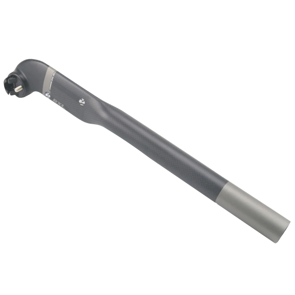 RXL SL Bicycle Seat Post Carbon Fibre MTBRoad Bike 350400mm 3K Matte Bicycle Accessories Grey Carbon Seatpost  (7)