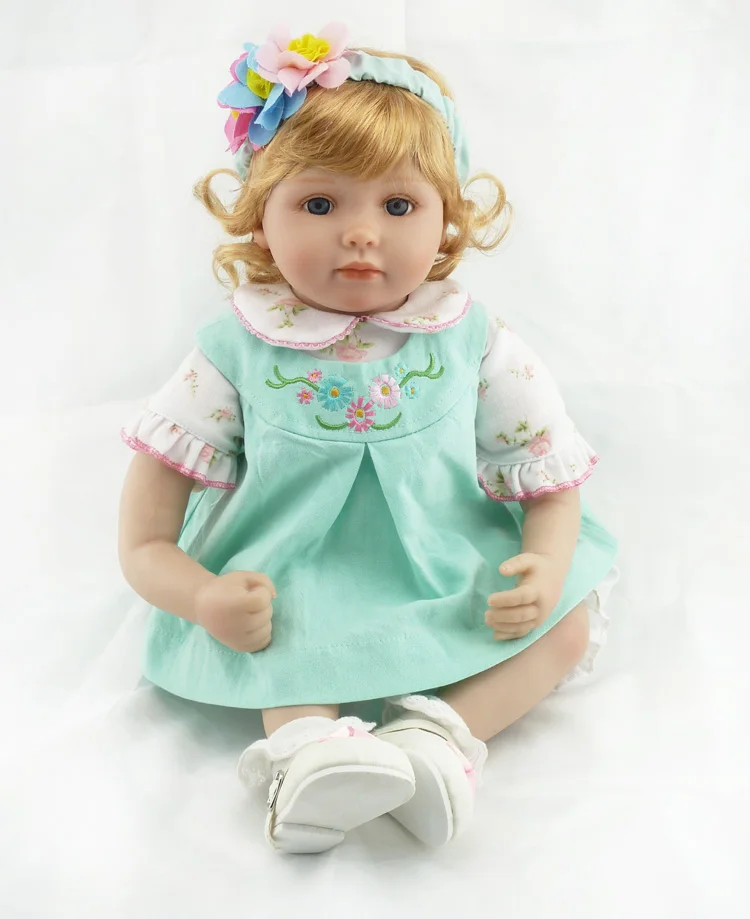 

55cm Silicone Reborn Baby Doll Toys Lifelike Vinyl Princess Dolls Hight Quality Girls Birthday Gift Present Play House Toy