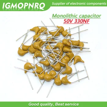 

200PCS/lot 330NF 0.33UF 20% 5.08MM 334 50V MLCC multilayer monolithic ceramic capacitor size:0805