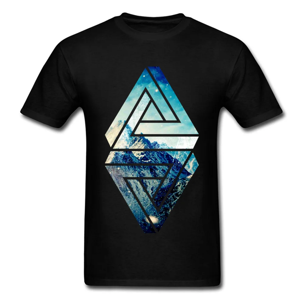 nature balancing symbol T-shirts Short Sleeve 2018 New Mens Thanksgiving Day Tops Tees Print Tops Shirts Crew Neck 100% Cotton nature balancing symbol black