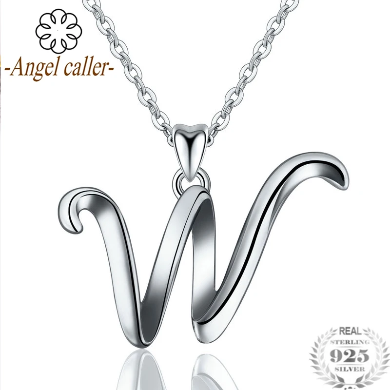 Женское колье с надписью Angel Caller серебряное ожерелье и подвеска Good luck Name цепочка