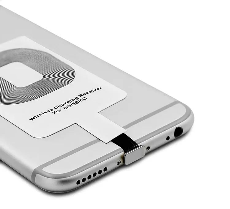 Беспроводное зарядное мини-устройство приемник зарядная приемная площадка переходник катушки Pad Android type-C для iPhone 5S 6 6 Plus 7 Plus для samsung