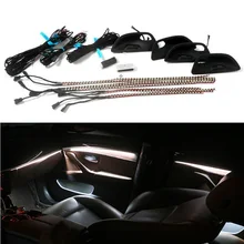 Car Styling 3 colors car interior decorative led stripes atmosphere lamps upgrade led lights for bmw 5 series F10 F11 F18 525 Car Styling 3 colors car interior decorative led stripes atmosphere lamps upgrade led lights for bmw 5 series F10 F11 F18 525