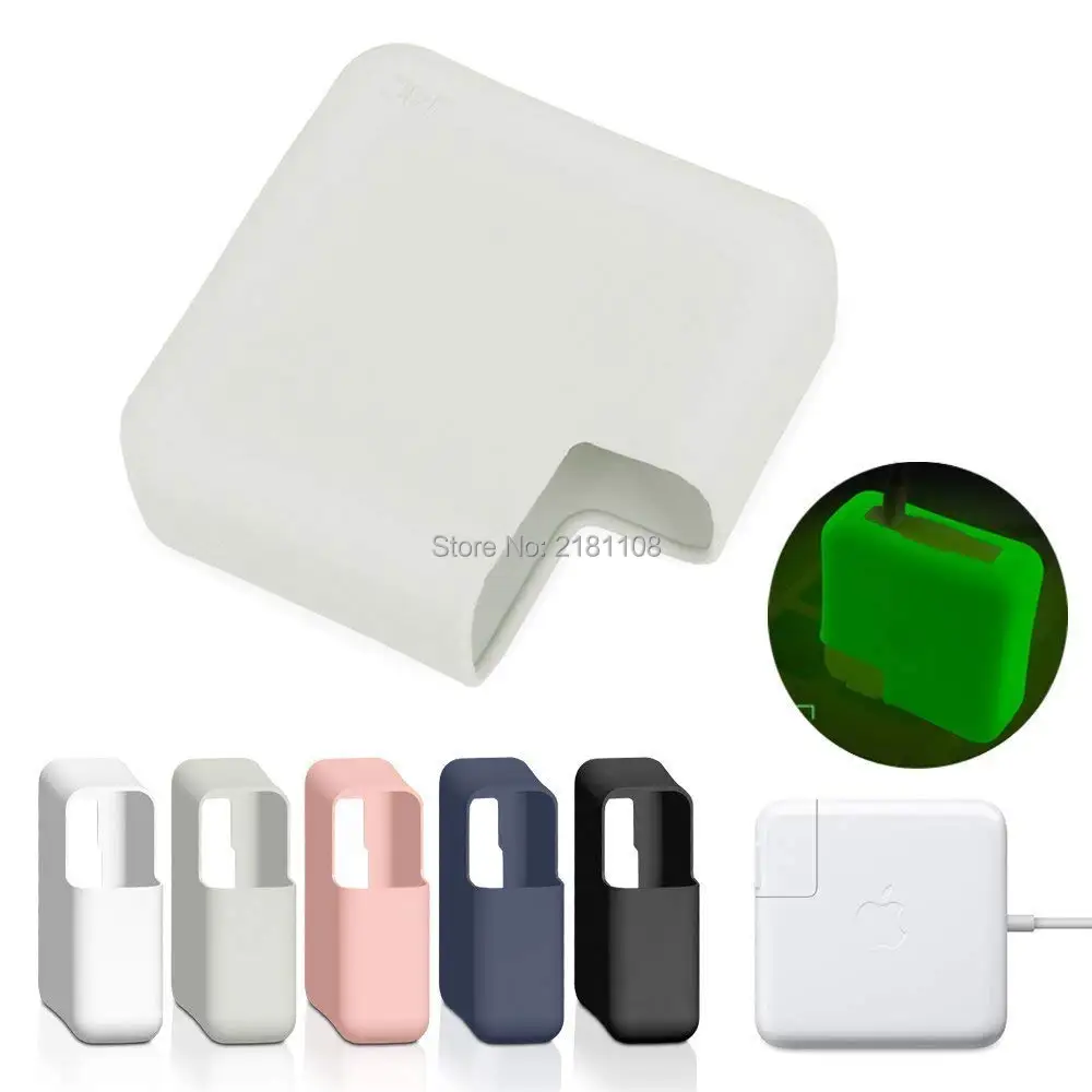 Protetor de Carregador de Silicone Ultra Fino para Macbook Capa para Adaptador de ar 13 Pro 60w 61w 30w Mangas Poeira Anti-queda Arranhão Case - Imagem 5
