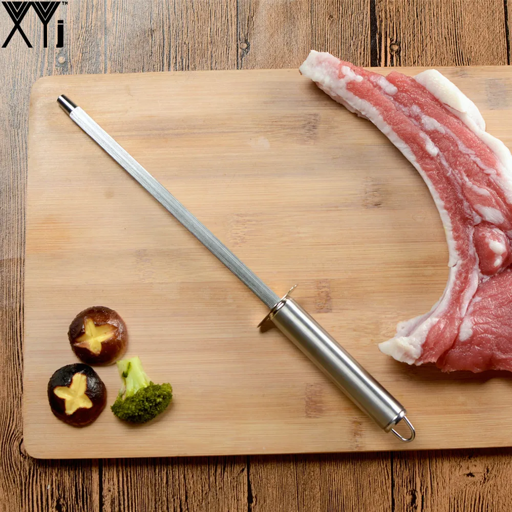 XYj Brand Knife Sharpener Steel Sharpening Bar Durable&Portable Stainless Knife Sharpener