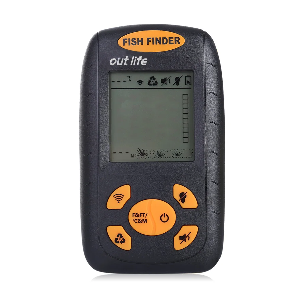 Outlife XF-01 المحمولة سونار lcd السمك الباحث سلك السونار fishfinder إنذار الصيد إغراء الصيد مكتشف السونار للماء Outlife XF-01 المحمولة سونار lcd السمك الباحث سلك السونار fishfinder إنذار الصيد إغراء الصيد مكتشف السونار للماء