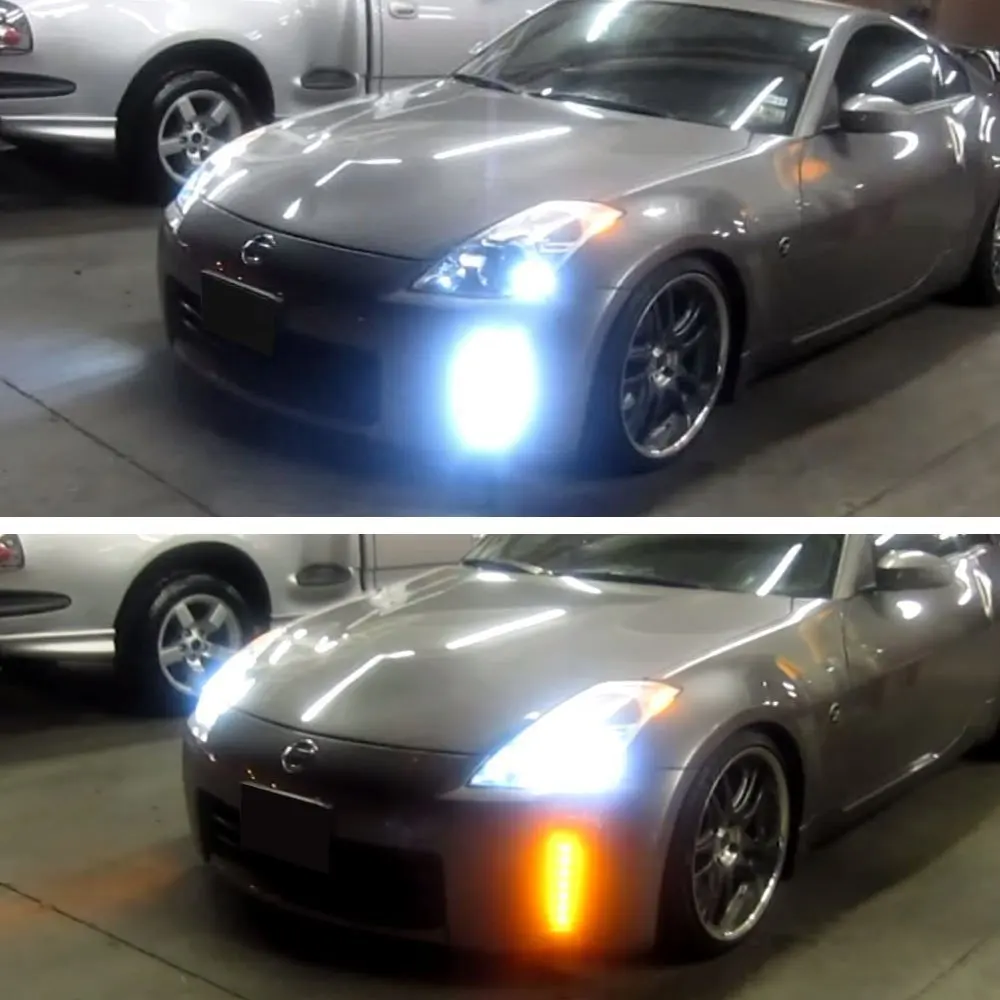 Светодиодный отражатель бампера для Nissan 350Z/Z33 06 09 белый дневный ходовой