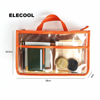 

ELECOOL EVA Transparent Cosmetic Bag Organizer Holder Pouch Waterproof Make Up Bag Cosmetic Makeup Tools