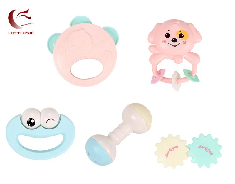 

Baby handbells Newborn Baby Rattles Toys cute Sharking voicing toys