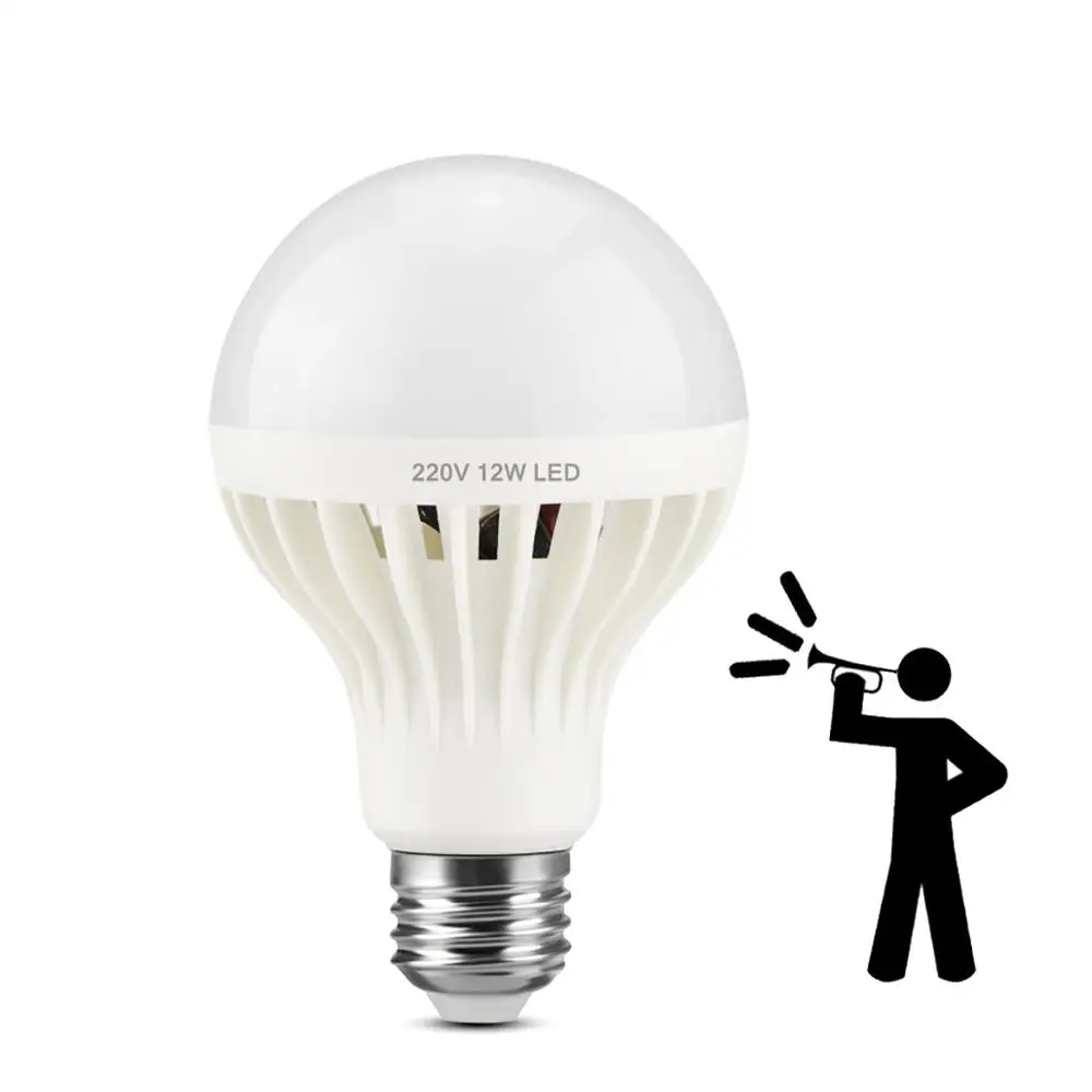 

LED Bulbs Sound Sensor Light 220V 3W 5W 7W led lamp 9W 12W LED Light 2835 SMD smart sensor Auto on off balcony pathway lighting