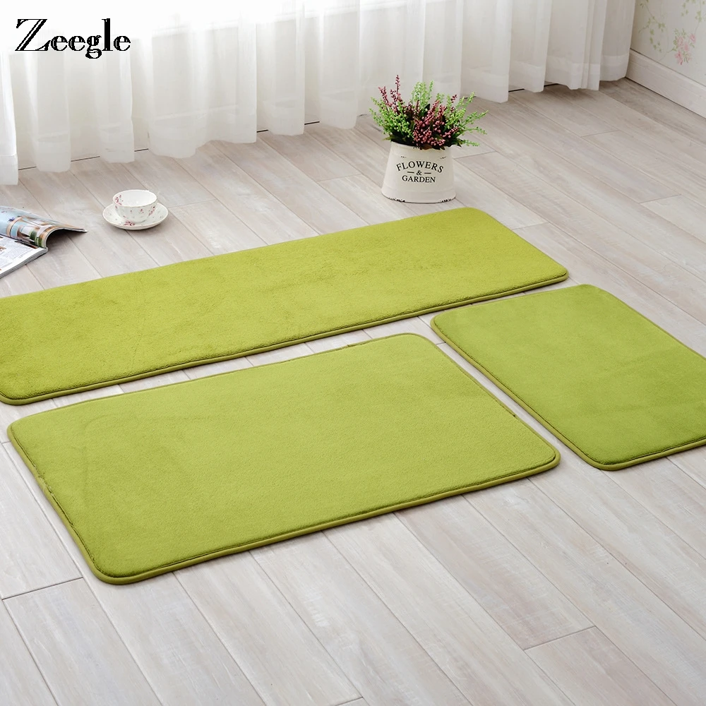

Zeegle Door Entrance Mats Home Decor Solid Bathroom Carepts Area Rug For Living Room Non-slip Floor Mats Bedside Mats