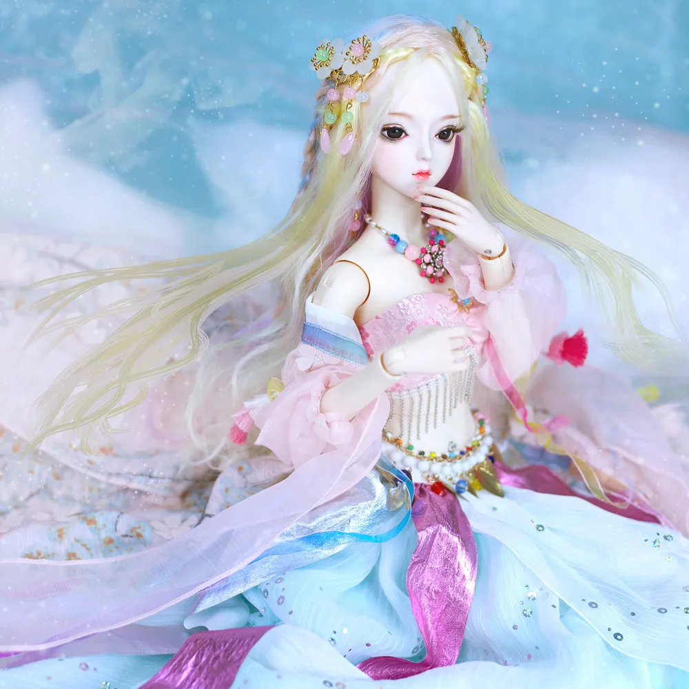 

BJD doll 1/3 joint body 62CM Peach blossom hand-painted makeup suit with clothes shoes exquisite gift box packaging SD dolls toy
