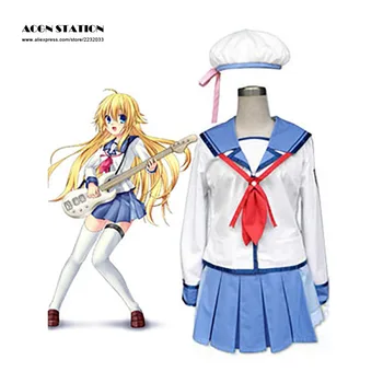 

2018 Customize Free Shipping New Anime Outfit Angel Beats halloween costume for girlsUniform Costume For Halloween Party
