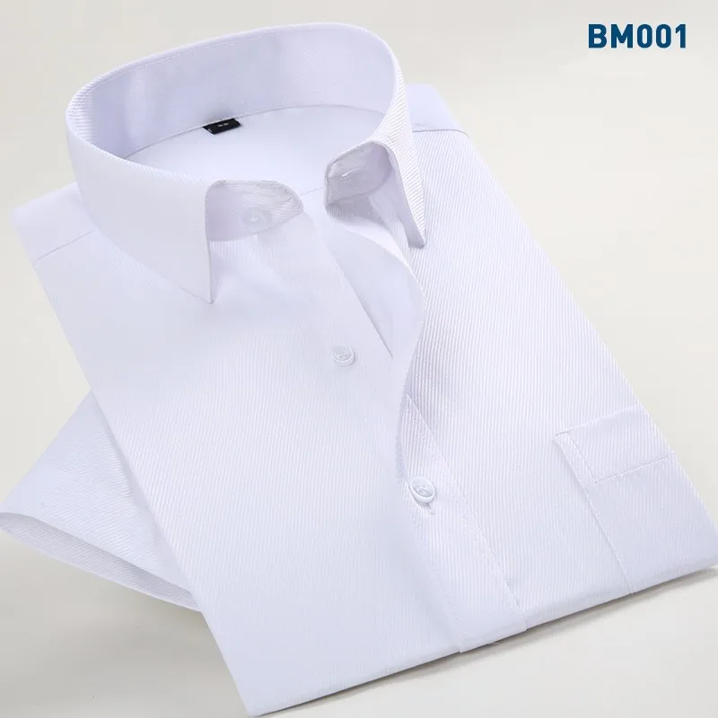 Мужские летние рубашки с коротким рукавом, классический дизайн, однотонные белые деловые мужские рубашки, популярные мужские рубашки высокого качества, camisa
