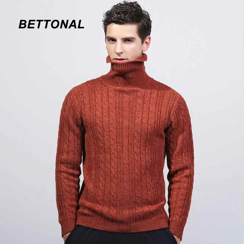 BETTONAL Turtleneck Knitted Slim Fit 100% Acrylic Autumn
