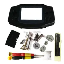 Абсолютно черный цвет подходит для NitendoGBAShell с оригинальным объективом ForGameboyAdvanceHousing чехол с резиновой прокладкой X/Y отвертка