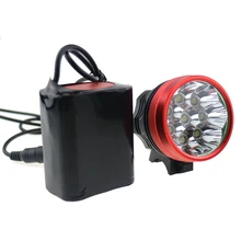 8T6 велосипедов света фар 12000 Lumens 8x нью-cree XM-L T6 из светодиодов велоспорт фонарик + 8800 мАч 18650 + зарядное устройство