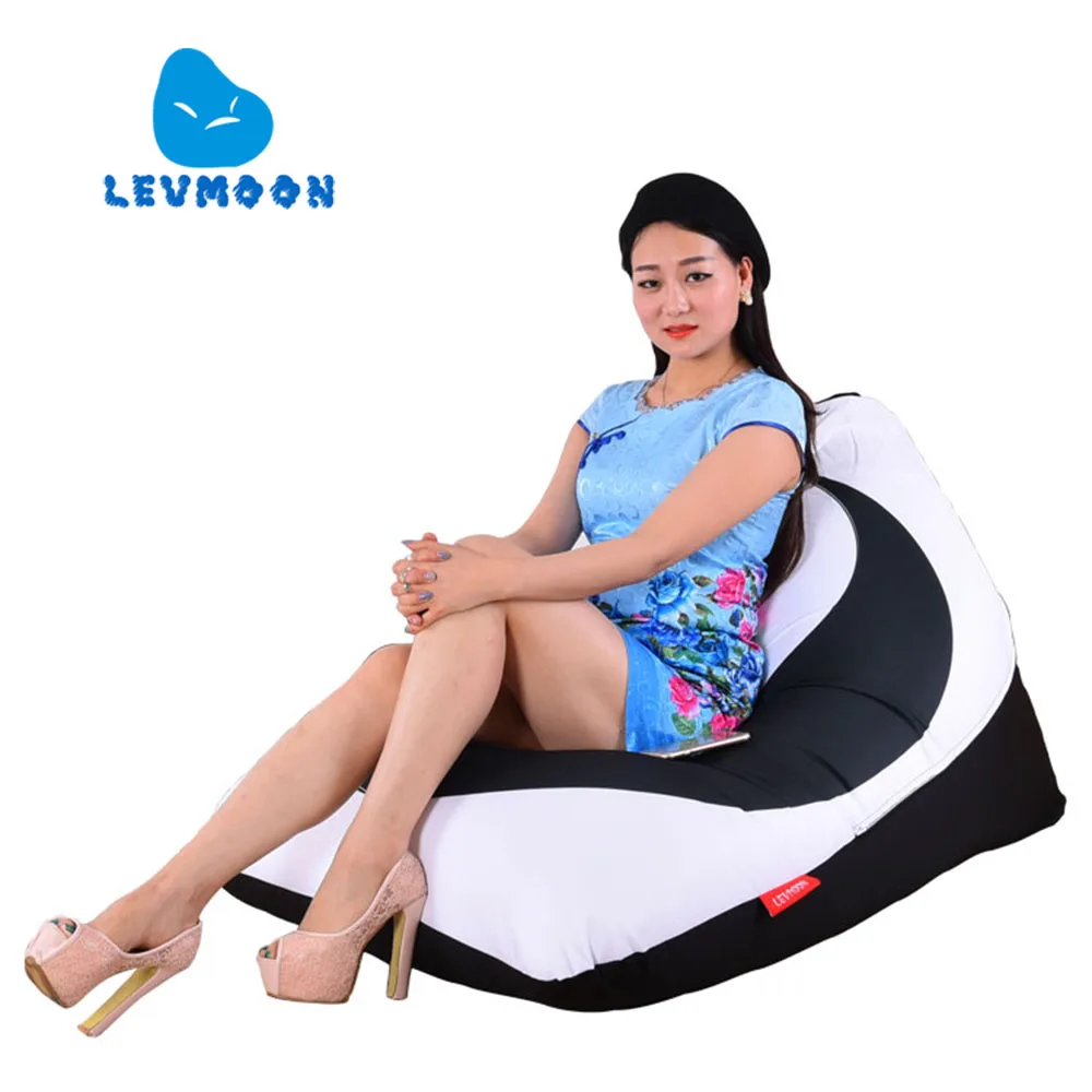 Best LEVMOON Beanbag Sofa Tai Chi Printing Seat Zac Comfort Bean Bag Bed Cover Without Filling Cotton Indoor Beanbags Lounge Chair