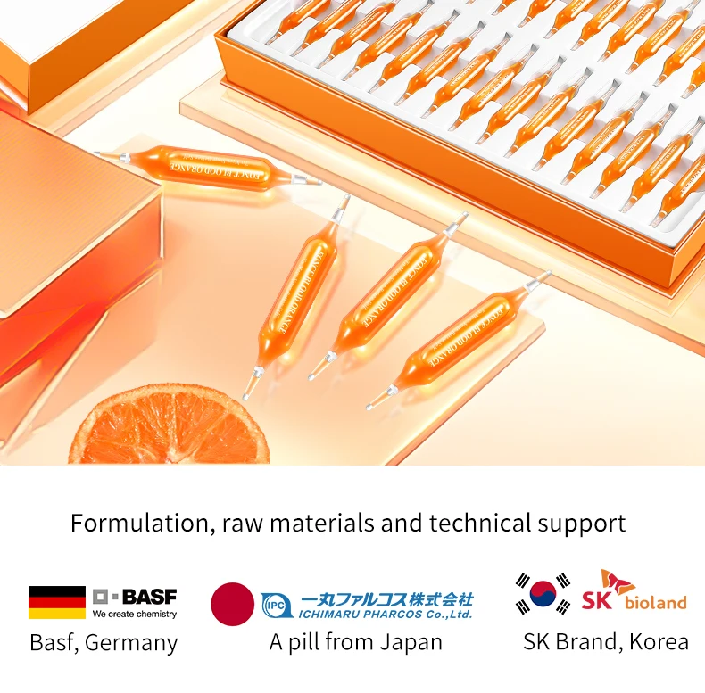 Fonce, маленькая красная игла, Япония, крови, апельсин, vc, эссенция, сыворотка для лица, 30 шт, никотиam, жидкая, оставайтесь на ногах, поздняя ампула, стоковый раствор
