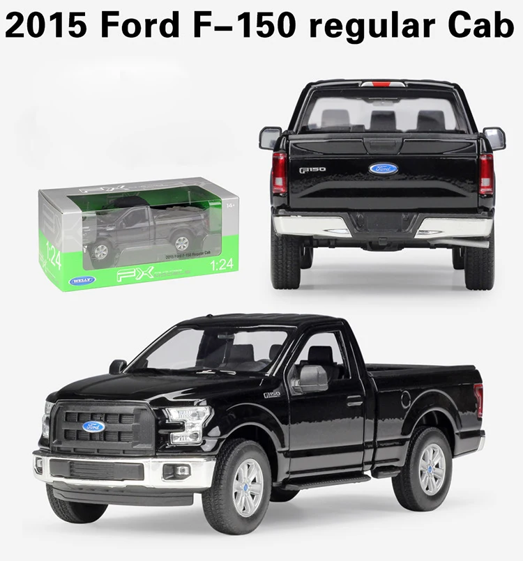 WELLY 1:24 металлическое ведро классический 2015 Ford F-150 Regular Cab модель автомобиля грузовик Литой автомобиль Игрушечная машина из сплава для детей