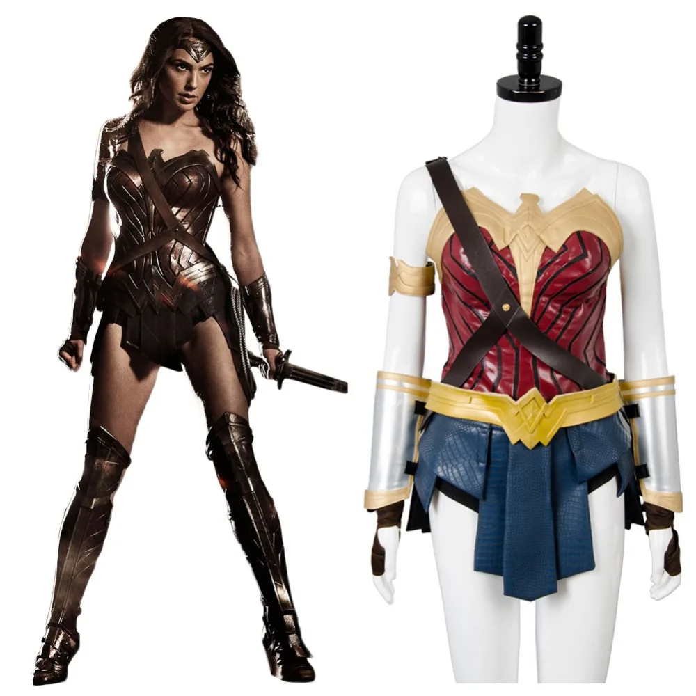 2017 Новый фильм Бэтмен против Супермена: Dawn of Justice Wonder Woman наряд Gal Gadot Diana комплект