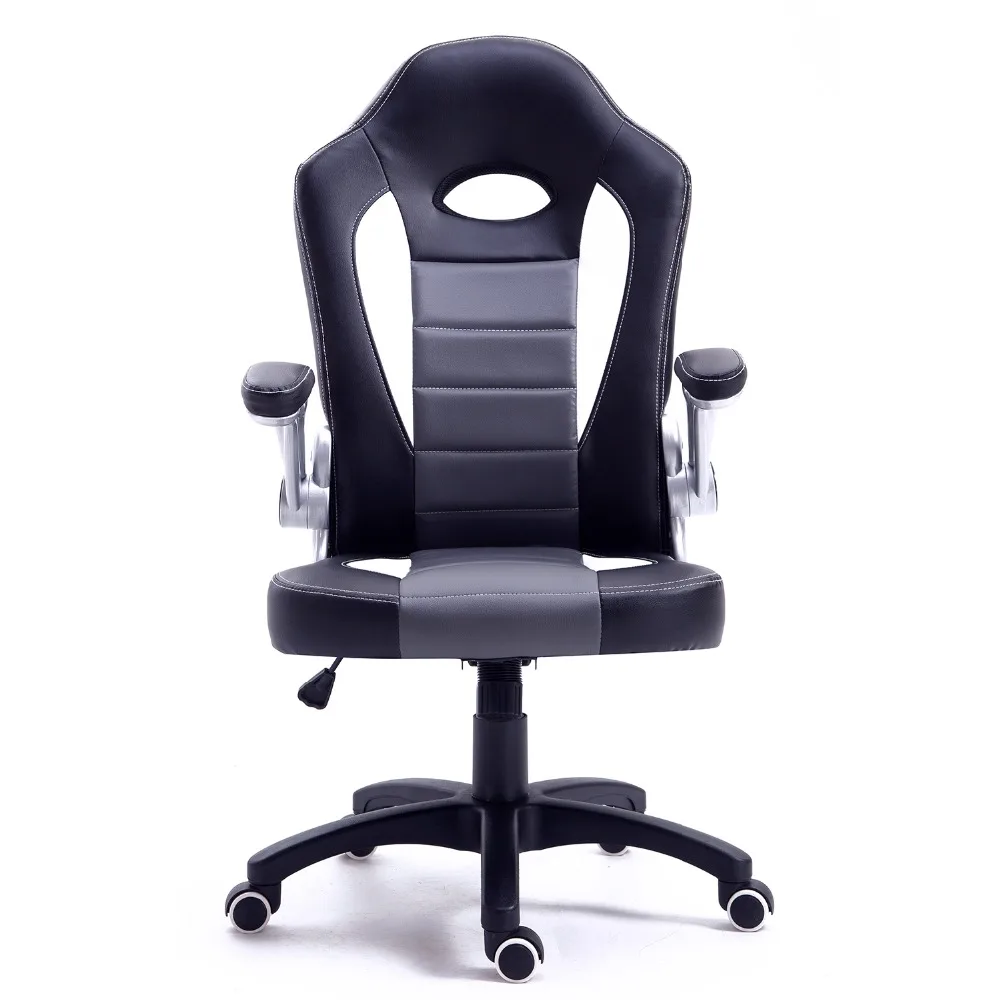 Samincom مريح عالية الظهر حجم كبير كرسي ألعاب الفيديو W54 x D53 x H112-122CM قطب بو مكتب جلدي كرسي Samincom مريح عالية الظهر حجم كبير كرسي ألعاب الفيديو W54 x D53 x H112-122CM قطب بو مكتب جلدي كرسي