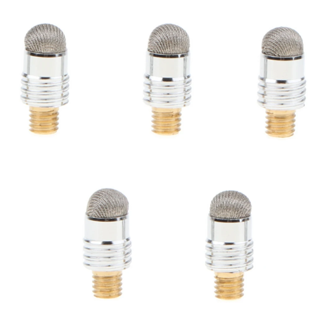 5Pack 2-in-1 Capacitive Mesh Fiber Tips Replacement for Touchscreen Cell Phone Tablet Stylus Dia 6.0mm	