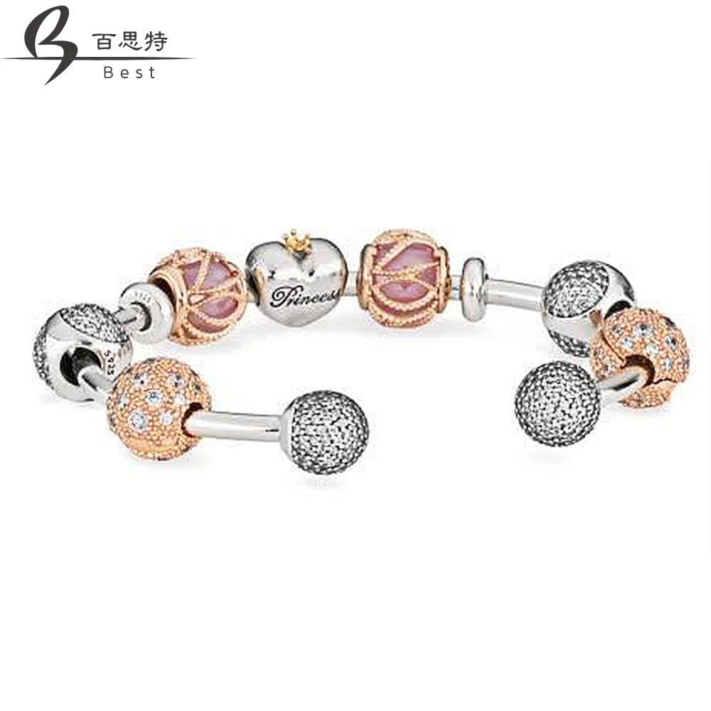 

BEST 100% Authentic 925 Sterling Silver Holiday Style Charm Bangle & Bracelet For Women Luxury Jewelry Lover Gift