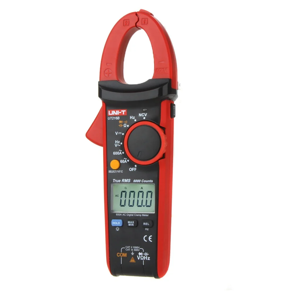 

UNI-T UT216B 600A Digital Clamp Meters NCV V.F.C Diode LCD Backlight LCD Display Work Light