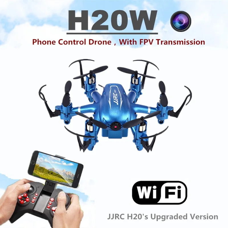 Jjrc H20W Wi Fi FPV Квадрокоптеры с камерой HD RC Мини дроны 6 осей Радиоуправляемый Дрон
