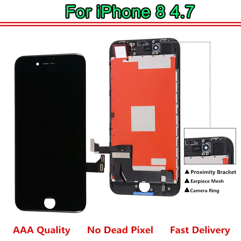 

5PCS For Grade AAA Pantalla For iPhone 8 LCD Touch Screen With Digitizer Assembly Replacement Good 3D Touch Free DHL Shipping
