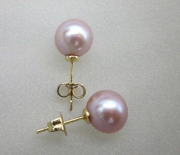

ry00499 real beautiful 10-11mm AAA Lavender Purple South Sea Pearl Earring 14KGP