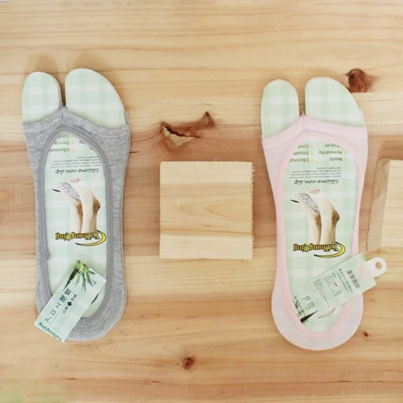 Новые модные женские носки из бамбукового волокна летние тонкие открытые носки женские тапочки невидимый нескользящий комплект TH0191