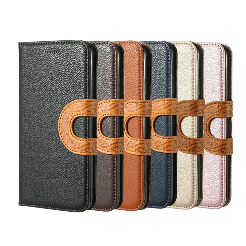 

Retro Fashion Flip With Card Bracket Phone Cases Funda For Samsung Galaxy S8 S9 S10 E Plus Note 8 9 PU Leather Wallet Card Shell