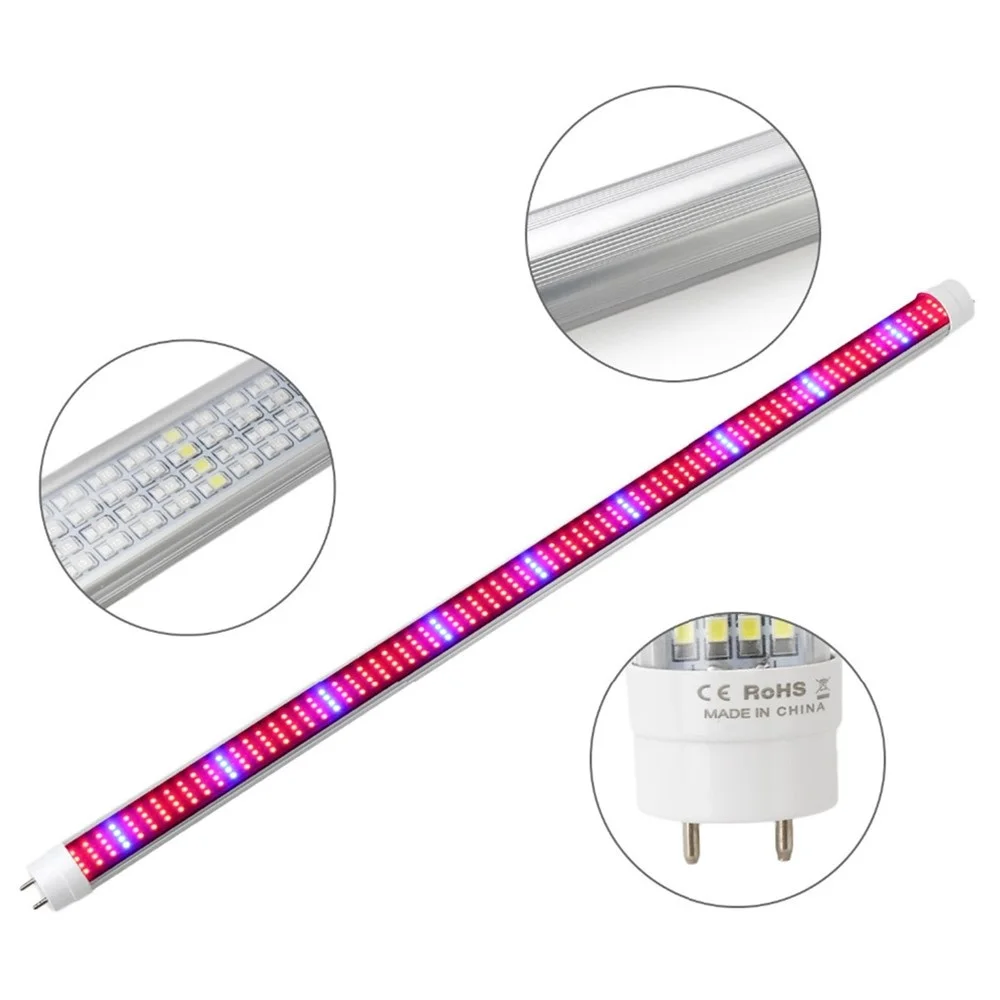 5PCS LED Grow Light Full Spectrum T8 Tube LED Indoor Plant Lamp Hydroponic System Greenhouse LED Lamps for Plants and Flowers 5PCS LED Grow Light Full Spectrum T8 Tube LED Indoor Plant Lamp Hydroponic System Greenhouse LED Lamps for Plants and Flowers