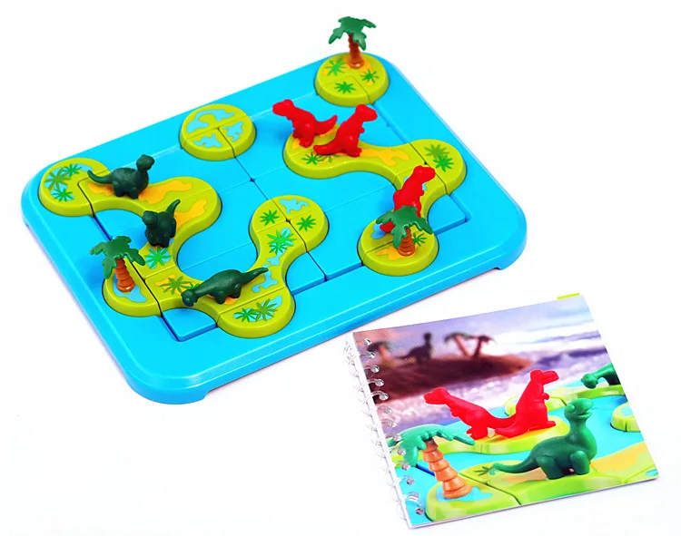 80 проблем динозавры на игрушечный остров для детей логическая игрушка Одиночная доска Развивающая игра игрушка подарок