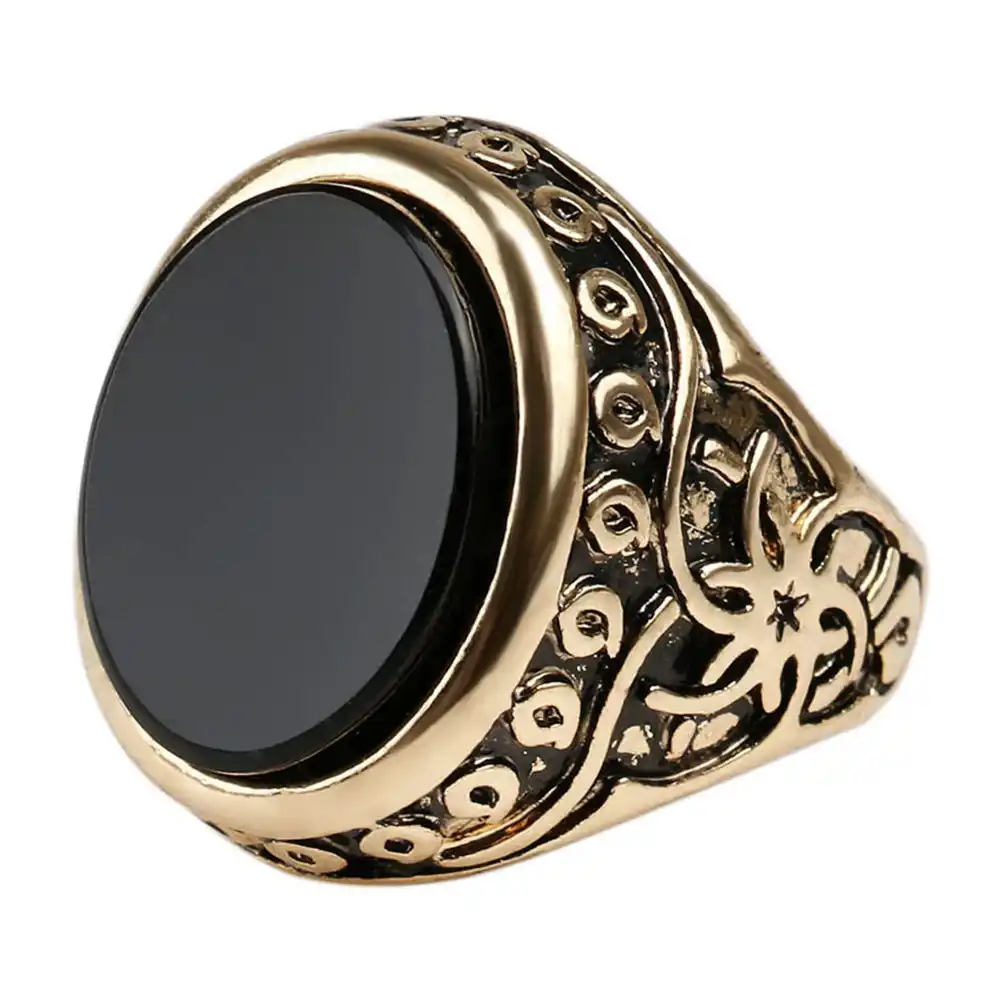 gold titanium alloy ring