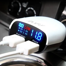 New Arrival Intelligent Car Charger voltmeter 3.4/2 USB Intelligent Current Output For IPone Android Smartphone Charger Car-char