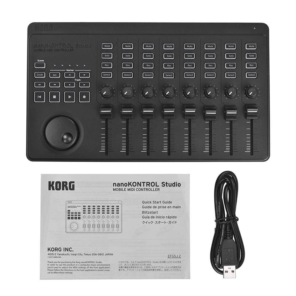

KORG nanoKONTROL Studio Portable MIDI Controller Supports Wireless BT & Wired USB Connection with 8 Sliders