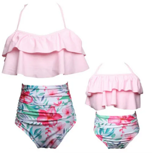 

Family Matching Outfits Womens Padded Push-up Bikini Set Beach Swimsuit Bathing Suit Swimwear Beachwear