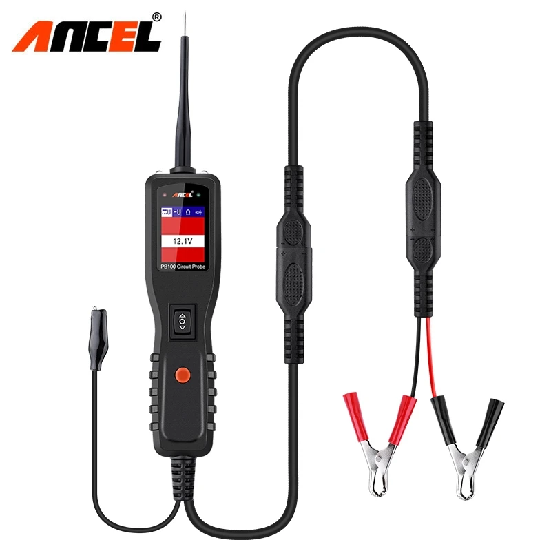 Ancel PB100 Car Battery Tester 12V 24V Power Probe Auto Circuit Tester Electrical System Powerscan Test DC AC Electric Circuit