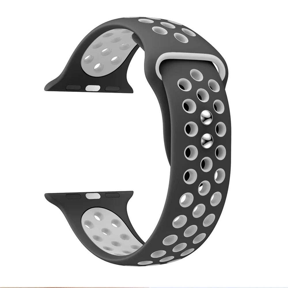 Удлиненный силиконовый сменный спортивный ремешок для Apple Watch Band 38 мм 40 мм 42 мм 44 мм браслетный ремешок для часов для iWatch Series 4/3/2/1
