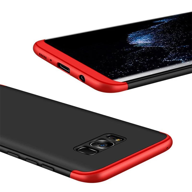 Gourde для samsung a7 2018 чехол Samsung Galaxy S8 S9 Plus note9 полное покрытие a5 2017 3 в 1 Ультра тонкий 360