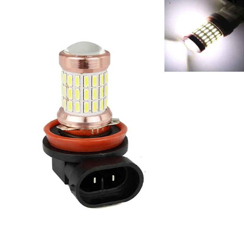 10pcs Super H11 H8 Car LED Front Fog Lamp Auto DRL Daytime Running Light Bulb 60SMD 4014 White DC 12V | Автомобили и мотоциклы