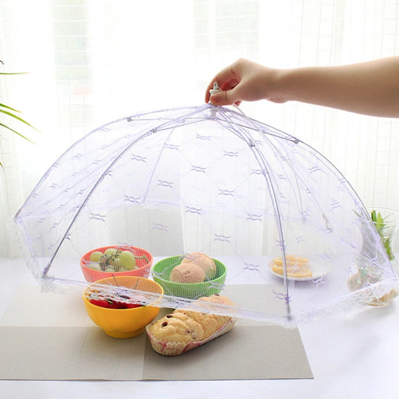 Кухонный кружевной сетчатый чехол для экрана складной зонт для пикника