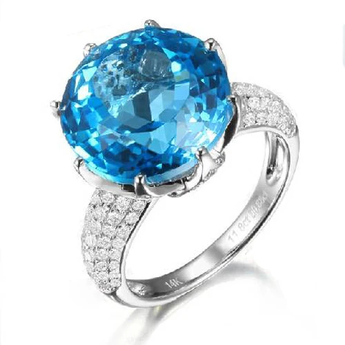 

2017 New Fashion Jewelry Qi Xuan_Fashion Jewerly_Blue Stone Luxury Rings_S925 Solid Finger Rings_Manufacturer Directly Sale