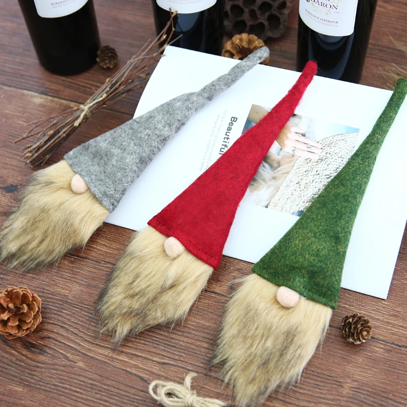 CARRYWON Merry Xmas Санта Клаус бутылки вина Обложка сумки Рождественский ужин вечерние