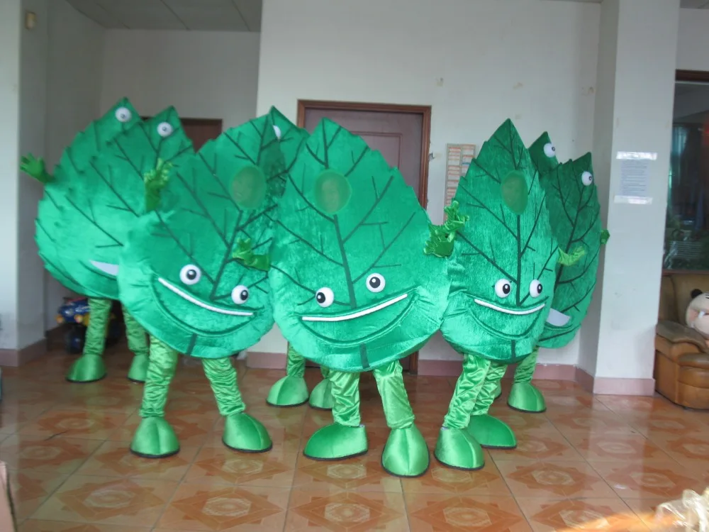 

character green tree leaf mascot costumes