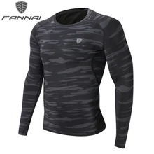 FANNAI Compression Training T Shirt Men Tight Sportwear Dry Fit Gym font b Fitness b font